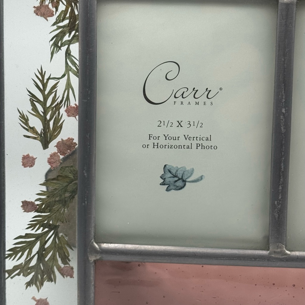 Carr Frames Photo Frame Pink White Stained Glass 2 1/2 X 3 1/2